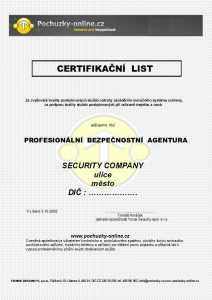 Vzor certifikátu